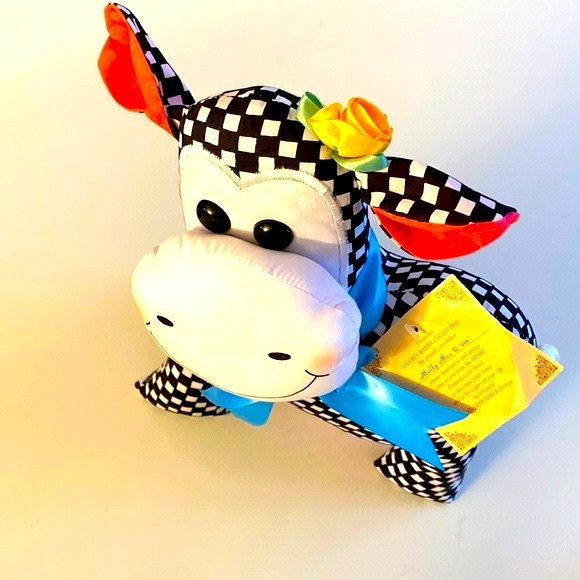 Overly Raker Molly Moo Stuffed Standing 1994 Cloth Black White Cow Collection - Picture 2 of 13